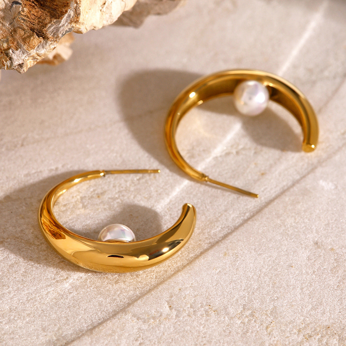 Exaggerated hoop earrings