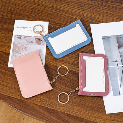 Easy to carry contrasting color pu change purse