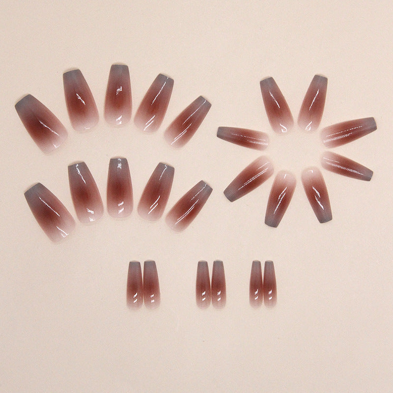 Blush Gradient Medium-Length Fall/Winter Fake Nails