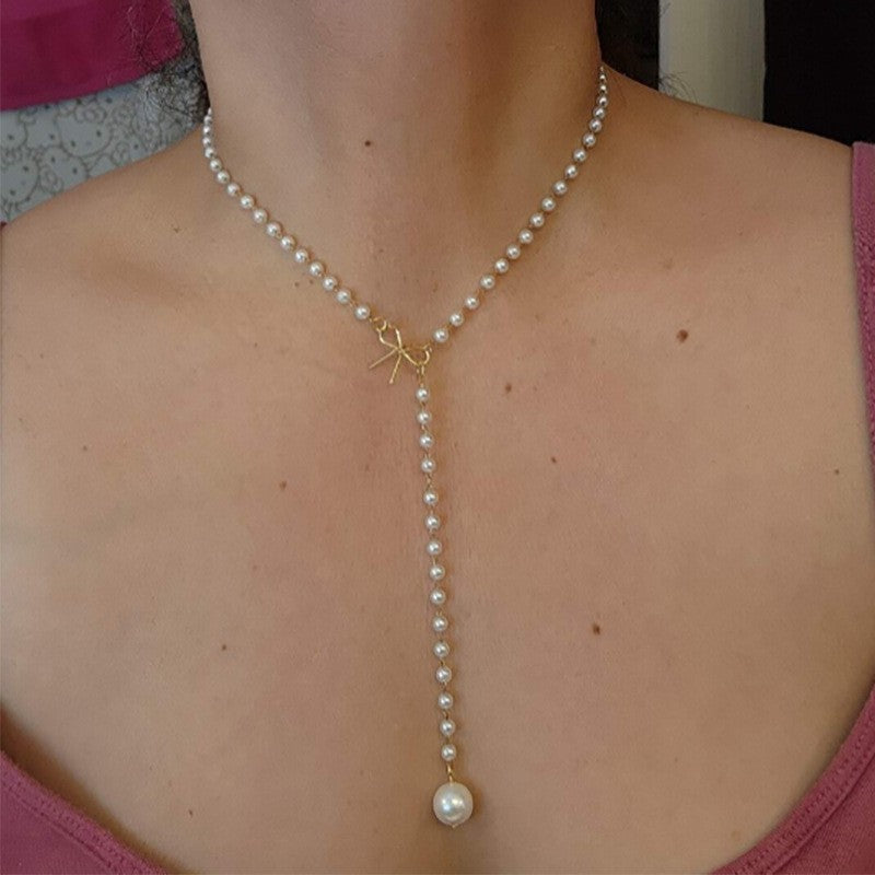 Pearl Fringe Double-Layer Necklace