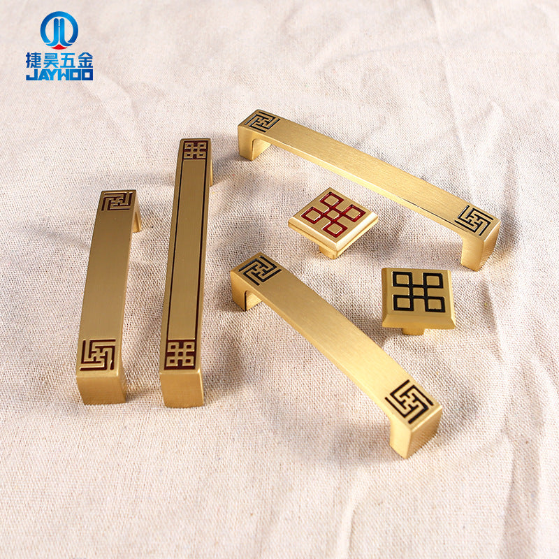 Black cyan brass handle