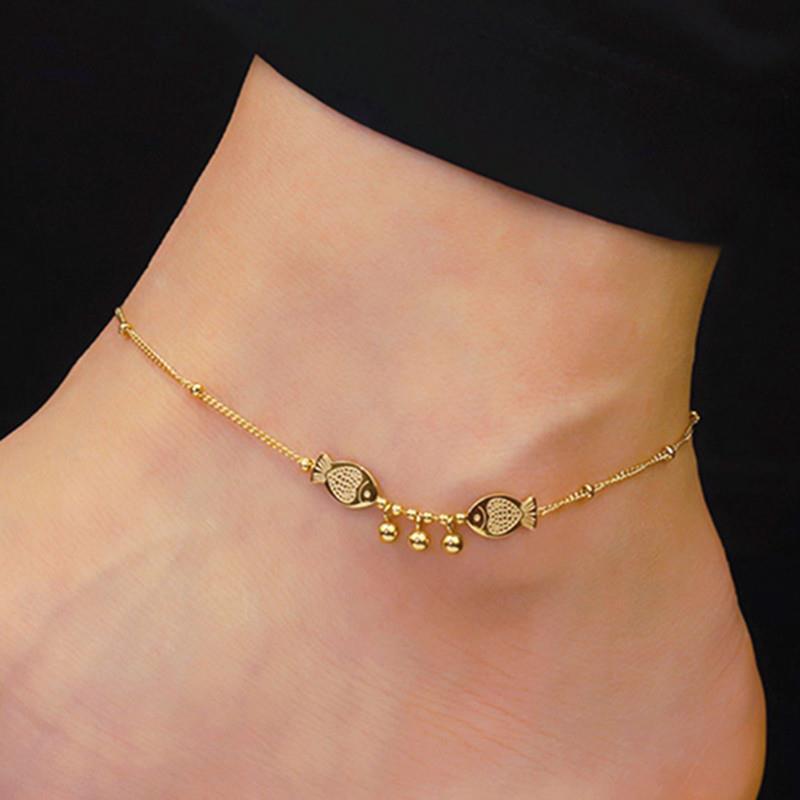 Gourd love titanium steel anklet