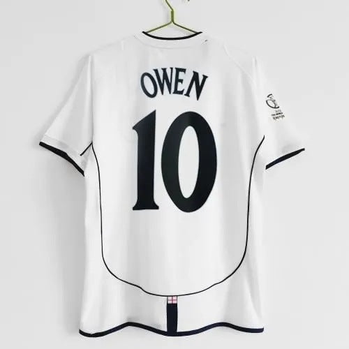 2002 World Cup England 7 Beckham Lampard Owen Home Jersey