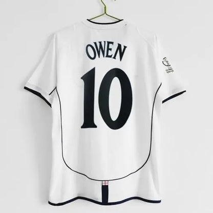 2002 World Cup England 7 Beckham Lampard Owen Home Jersey