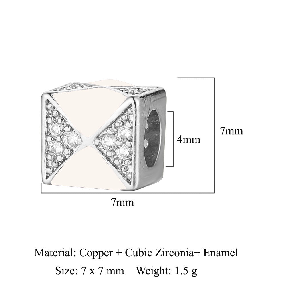 Devil's Eye Copper Zircon Jewelry Beads