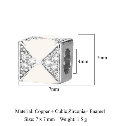 Devil's Eye Copper Zircon Jewelry Beads