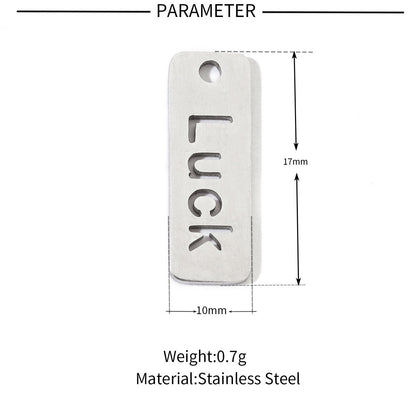 20 pcs/pack English phrase tag titanium steel