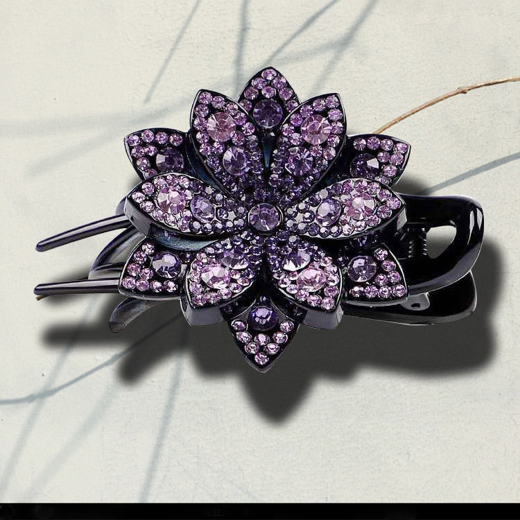 Side flower rhinestone ins headdress