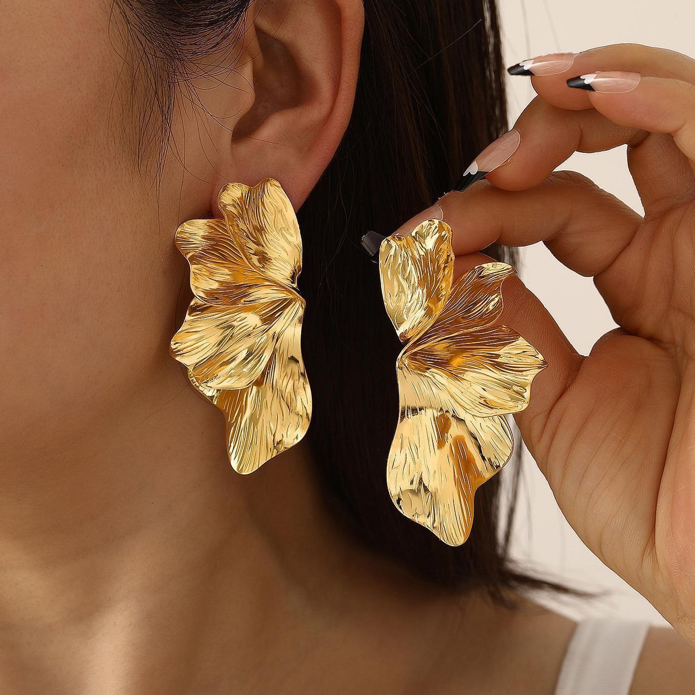 Liquid Petal Drop Earrings