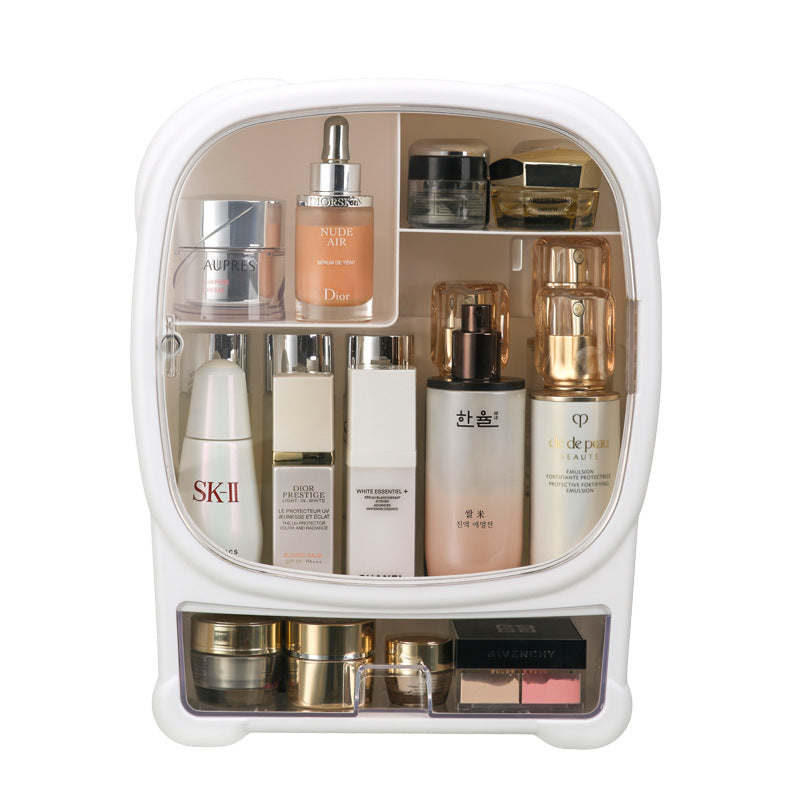 Organizador de maquillaje de gran capacidad para montaje en pared 