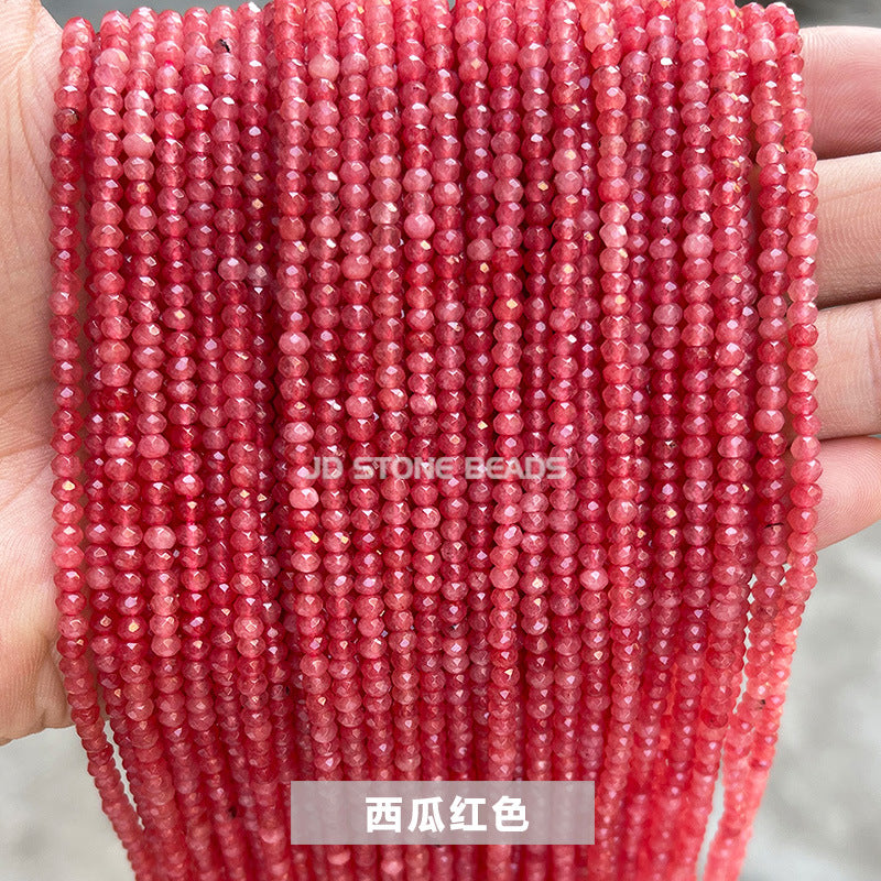 2 * 3Mm colorful chalcedony abacus beads loose beads