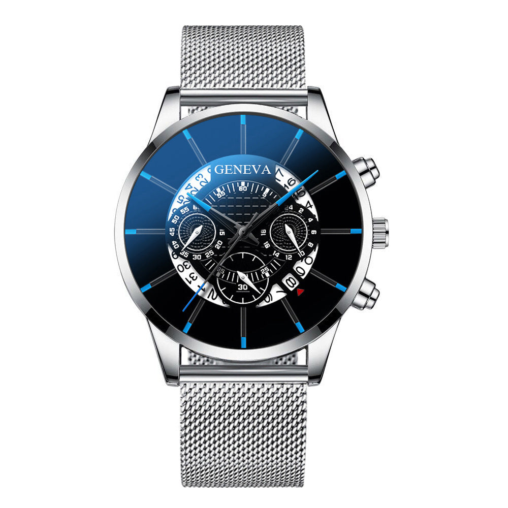 GENEVA watch men's steel belt