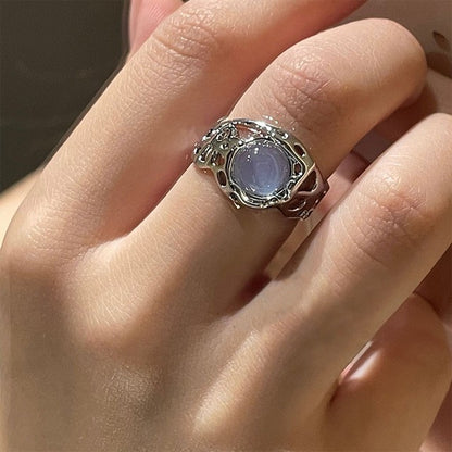 Nicho para anillo de piedra lunar vintage 
