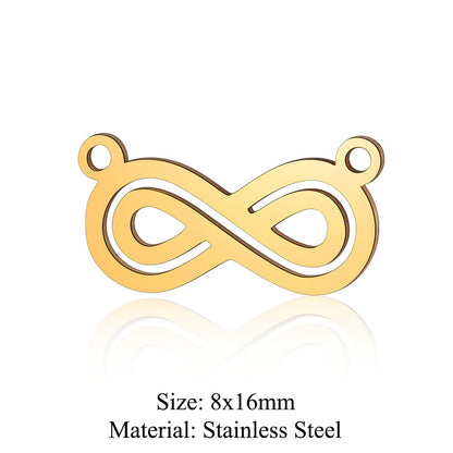 5 pcs/bag peach heart love titanium steel pendant accessories