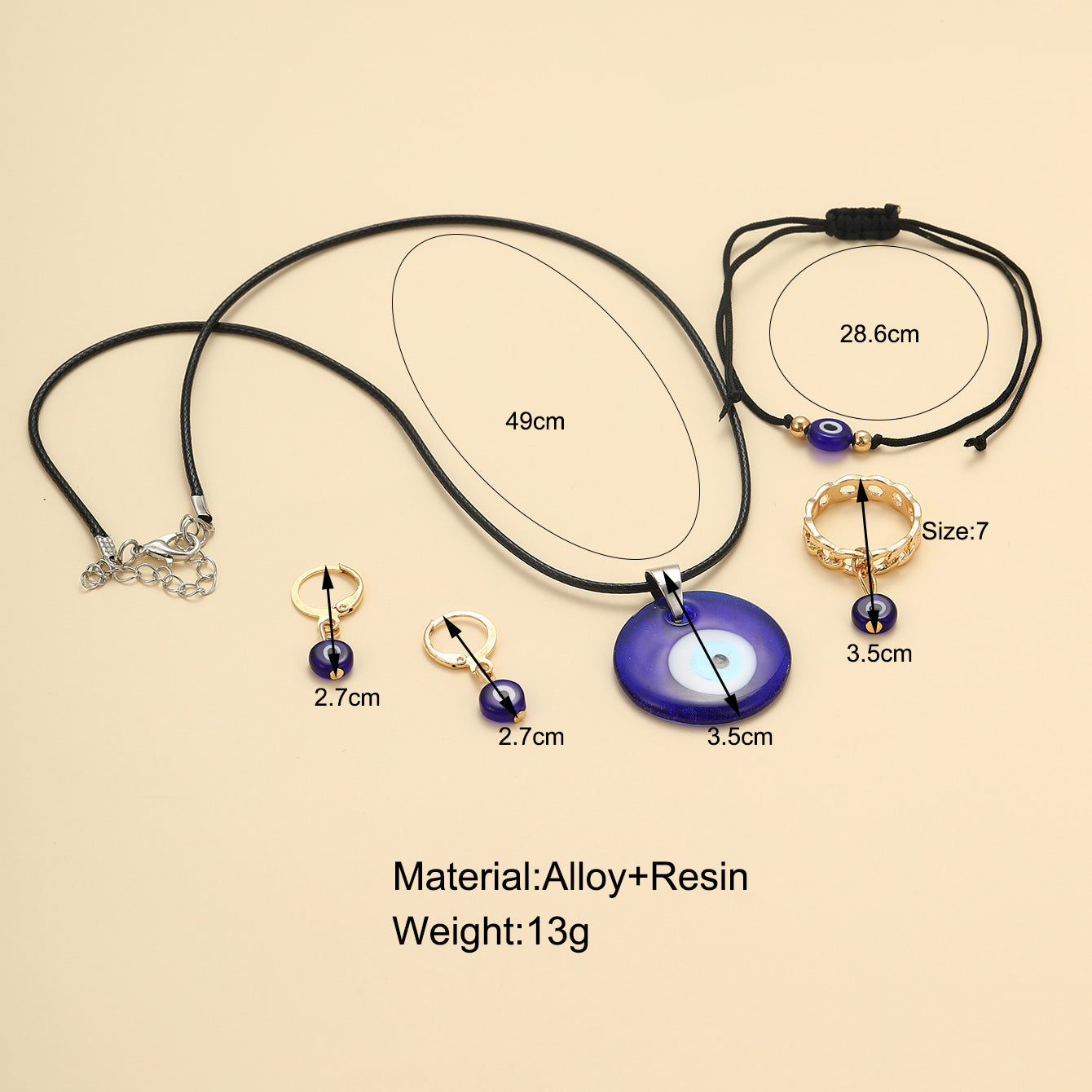 Evil Eye Jewelry Set