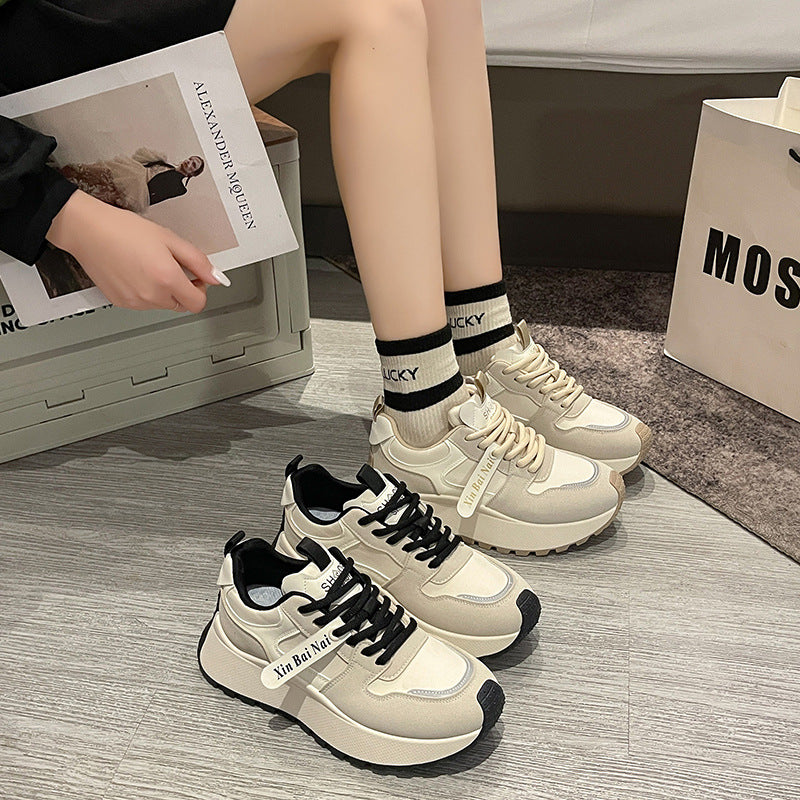 2024 Women's Chunky Sneakers, Spring, Breathable, Stylish