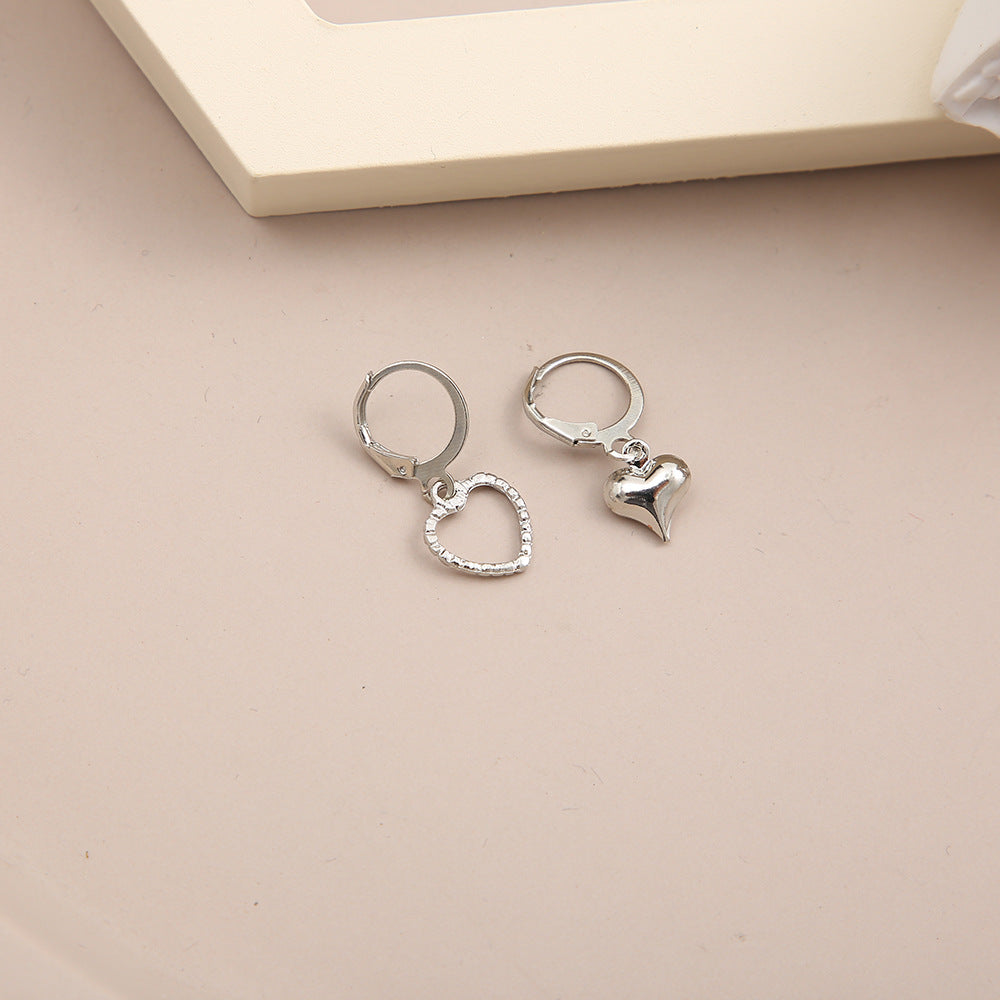 Pendientes asimétricos de estrella y luna de Shopee 