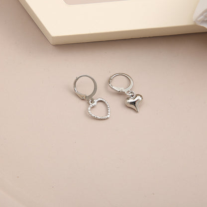 Pendientes asimétricos de estrella y luna de Shopee 