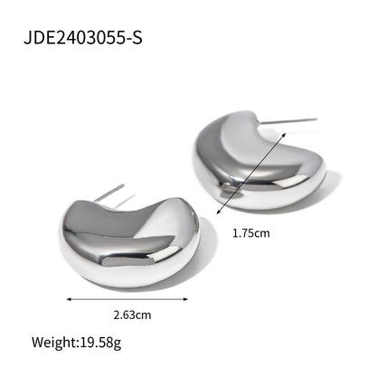 Polished Half Moon Earrings