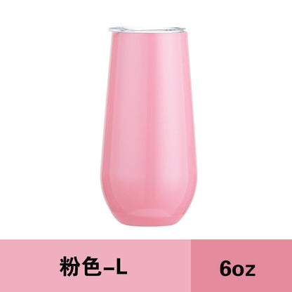 Stainless steel long-necked red wine glass