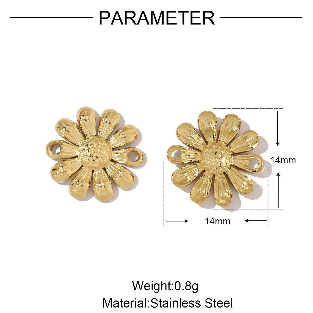 Geometric Threaded Gold Nugget Lucky Bag Titanium Steel Pendant