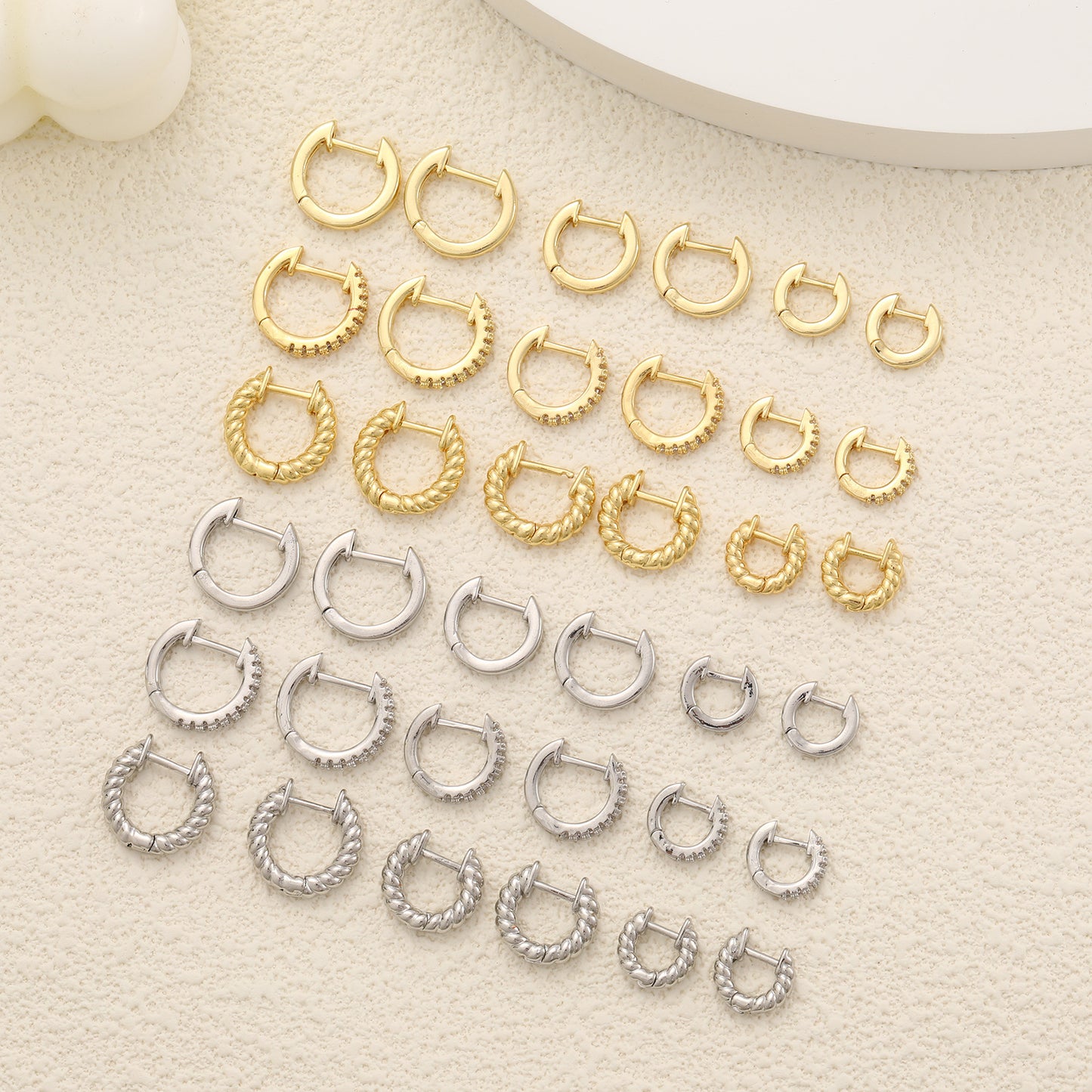 Simple Gold-Plated Round Hoop Earrings