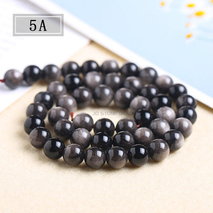 Beaded silver yellowstone round beads loose beads