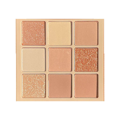Paleta de sombras de ojos acrílicas transparentes de nueve colores 