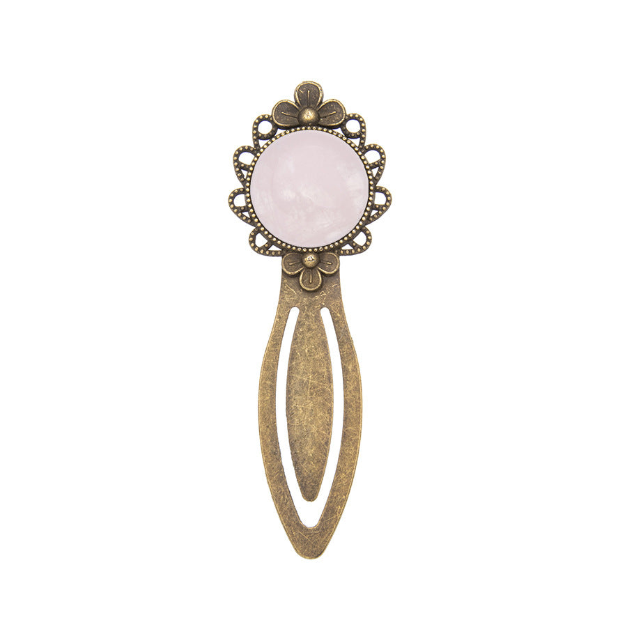 Crystal Retro Alloy Lace Bookmark Ruler