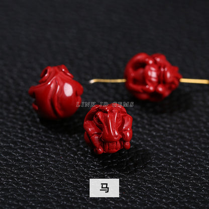 Raw mineral emperor sand twelve zodiac cinnabar loose beads
