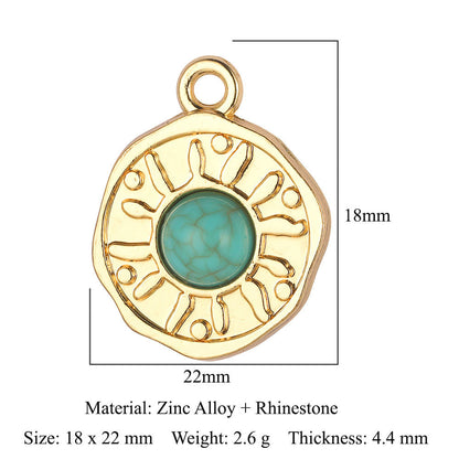 5 pcs/pack, snowman elk smiley face alloy pendant.