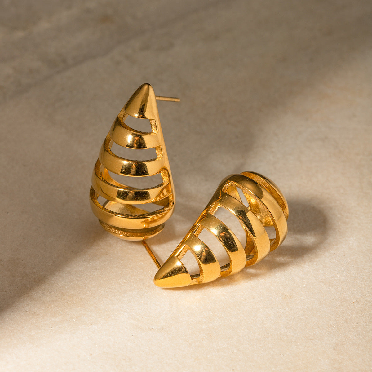 Striped Hollow Earrings