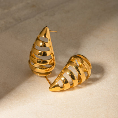 Striped Hollow Earrings