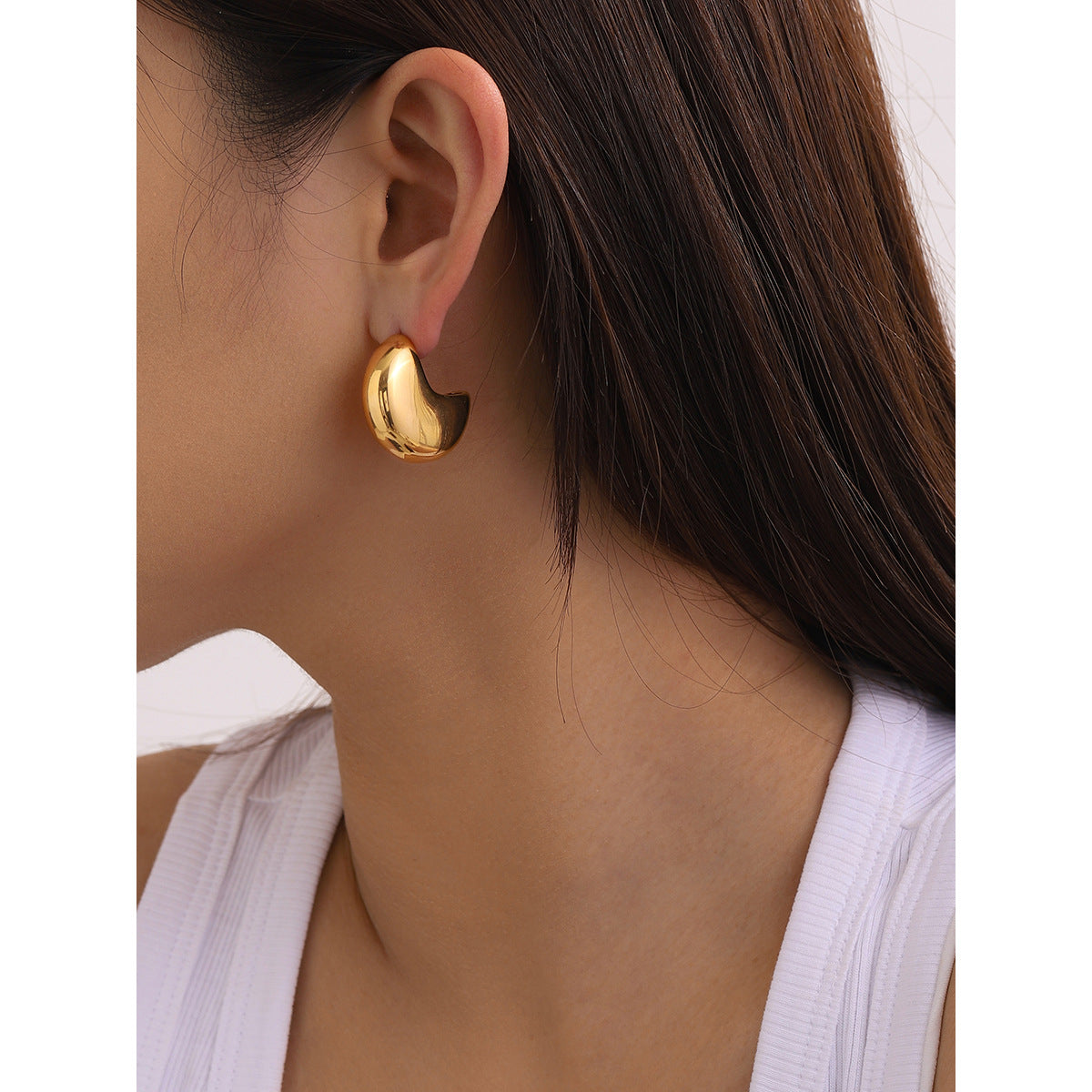 Polished Half Moon Earrings