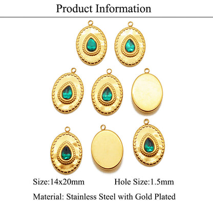 3 pcs/titanium steel leaf pendant accessories