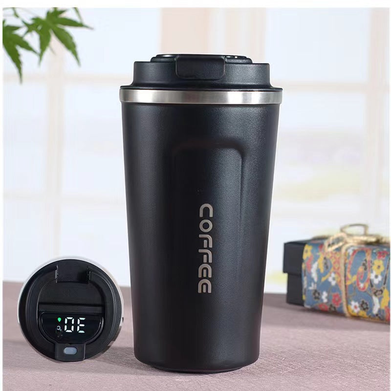 304 stainless steel coffee cup thermos cup with temperature display
