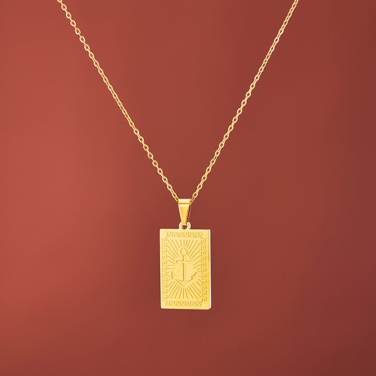 Stainless Steel A–Z Letter Pendant Necklace — Unisex Couples Chain