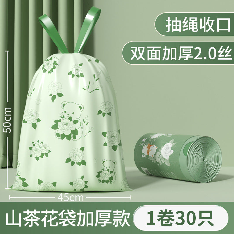 Camellia Scented Tear-Free Garbage Bag Thickened Handheld