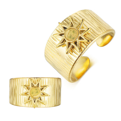 Dripping star love peach heart titanium steel ring