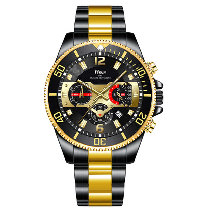 Versatile steel belt quartz watch