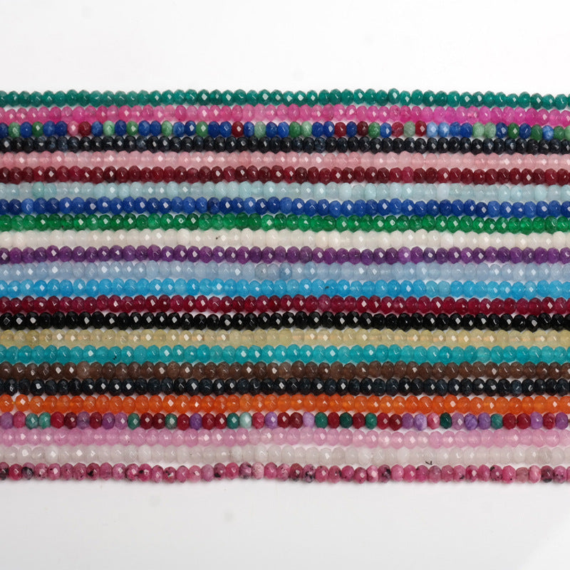 2 * 3Mm colorful chalcedony abacus beads loose beads