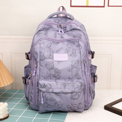 Simple travel computer backpack schoolbag