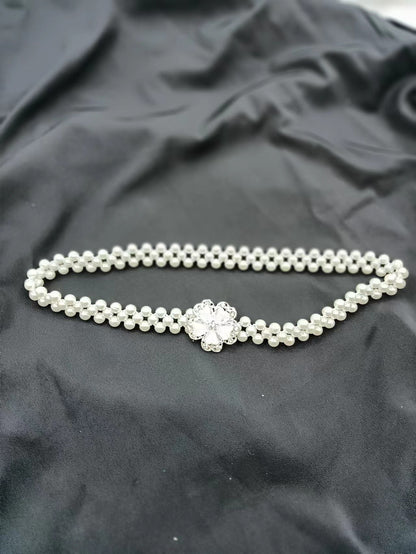 French Vintage Pearl Belt