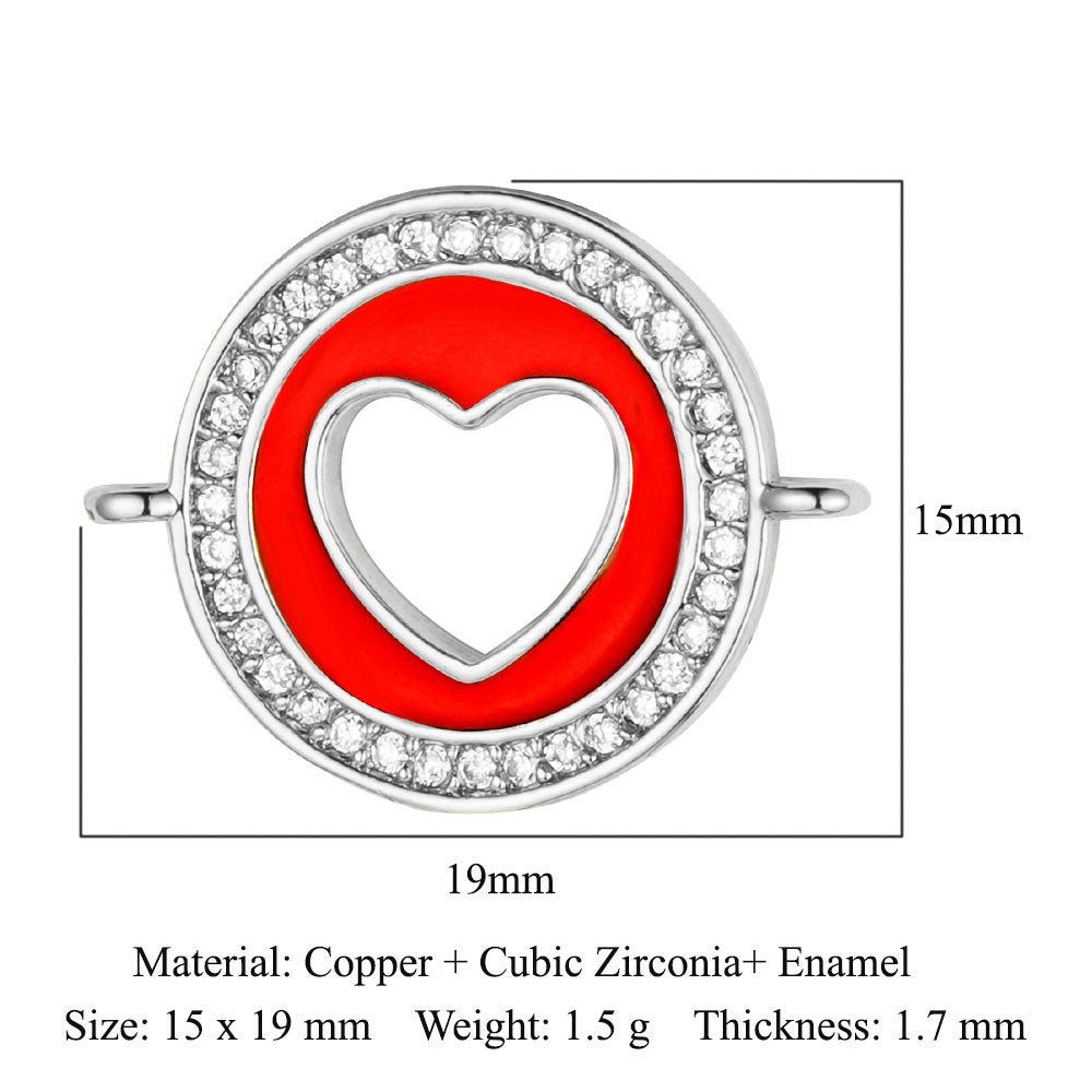 Copper zircon DIY jewelry accessories dripping love
