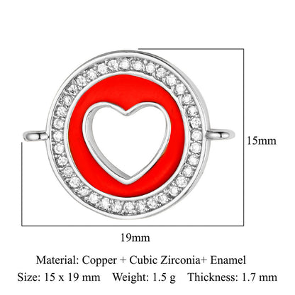 Copper zircon DIY jewelry accessories dripping love