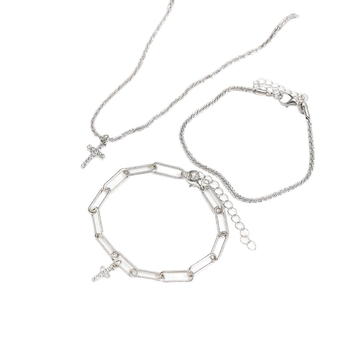 Sparkling Cross Jewelry Set