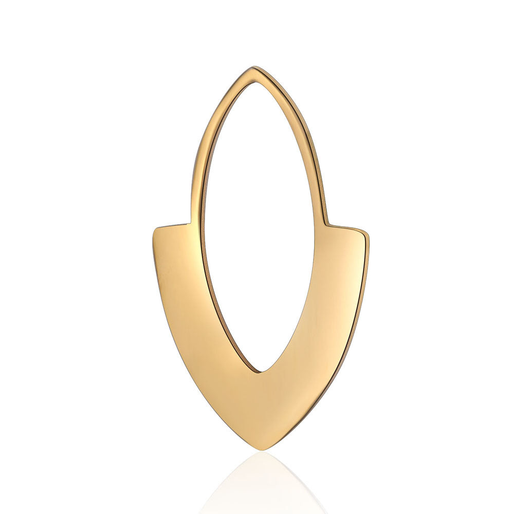 Colgante de acero de titanio con forma geométrica, 5 unidades por bolsa 