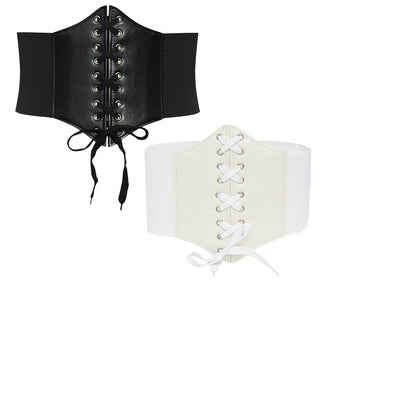 Elastic waist width belt