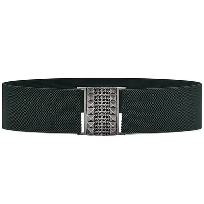Belt Gold pair buckle elastic belt