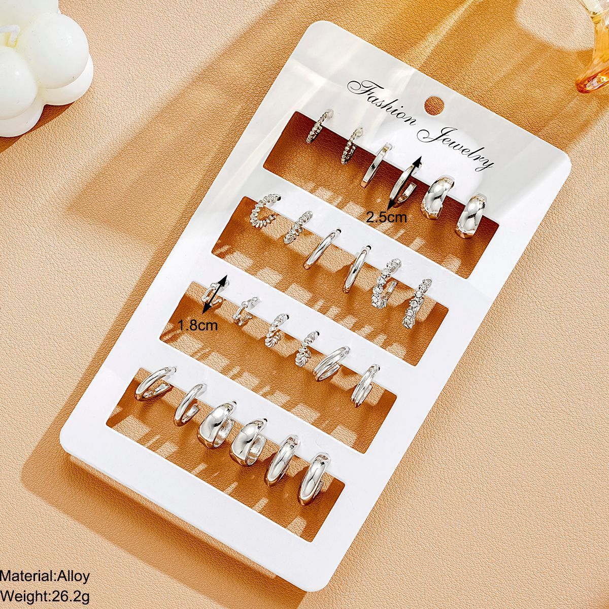 C-Shape Diamond Earring Set